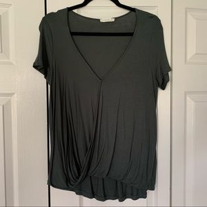 Lush Short Sleeve Surplice Top